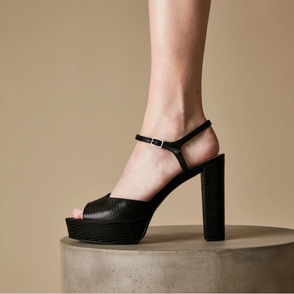 INEZ Camilla Block Heel Sandal